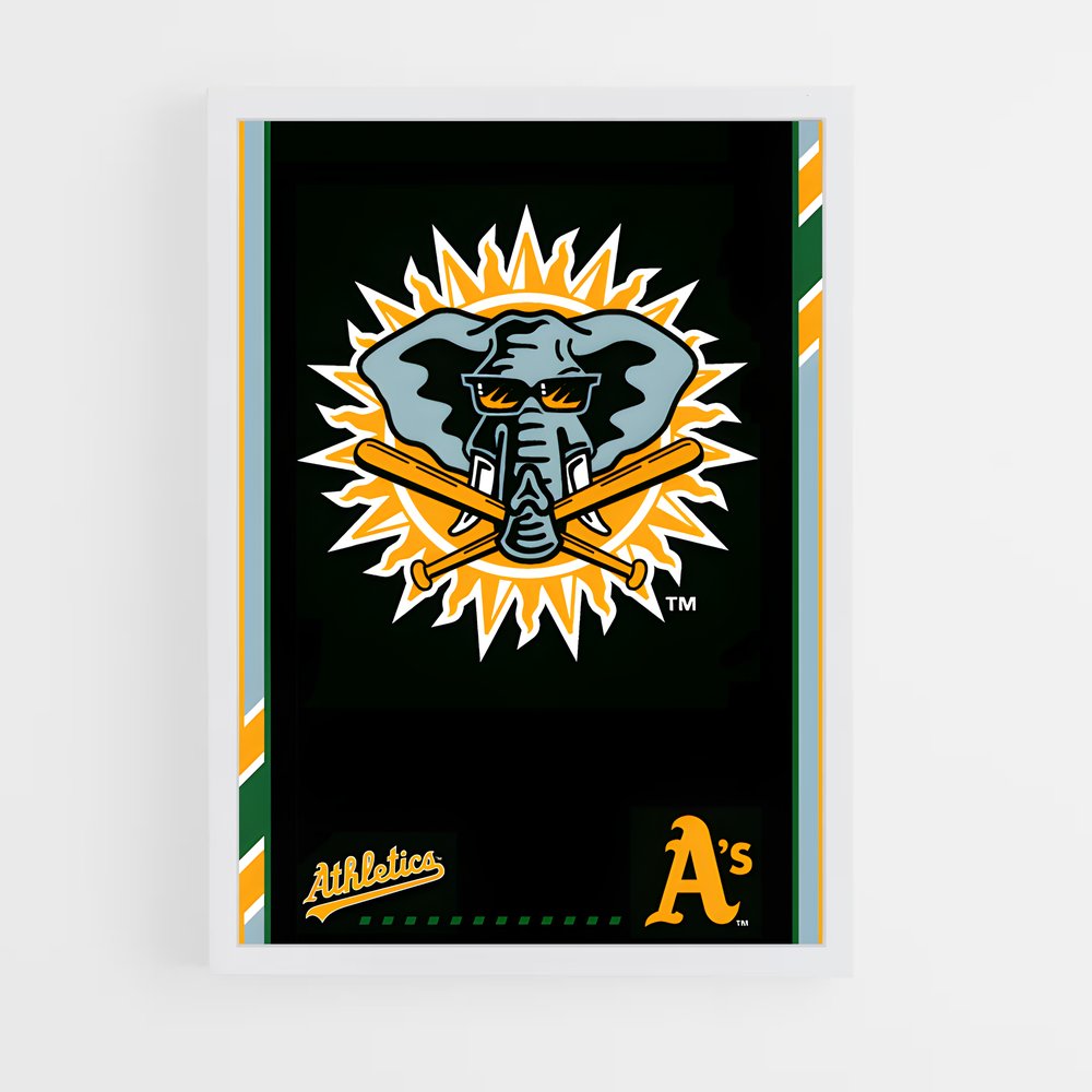 Poster Athletics Spirit – affiche Baseball (vue 3)